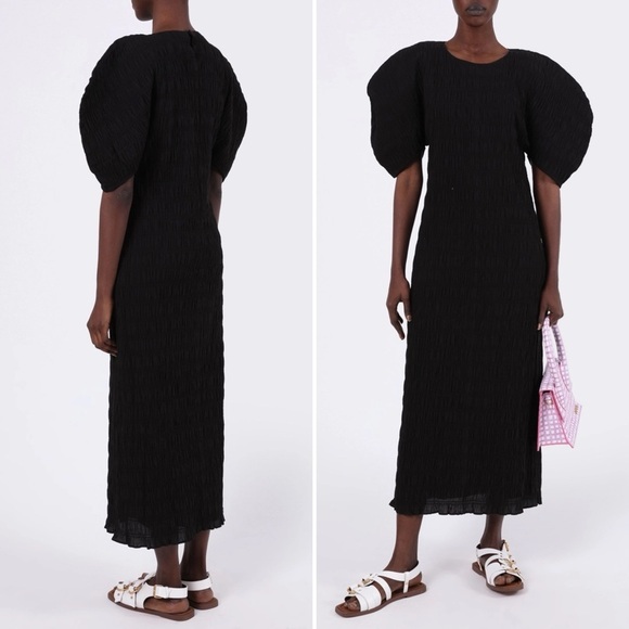 Mara‎ Hoffman Aranza Dress in Black Gauze Popcorn Size Small - Picture 1 of 8